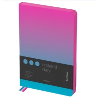 Agenda nedatata, A5, 136 file, imitatie de piele, Berlingo "Radiance", gradient roz/albastru Berlingo