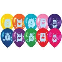 Baloane  "Kids friends" 12/30cm, div.cul.pastel (50)  MESHU