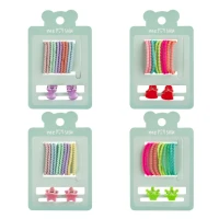 Set de accesorii pentru par , elastic 10 buc.+agrafe 2 buc. MESHU