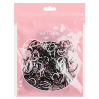 Elastice pentru par,set 300 buc. alb/negru, MESHU