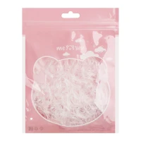 Elastice pentru par,set 300 buc. transparente, MESHU
