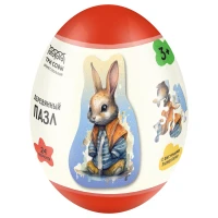 Puzzle de lemn in ou "Iepure" ТРИ СОВЫ