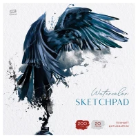 Sketchbook pentru acuarela 20foi, 200*200 "Corb",clei, 200gr/m2 / ArtSpace