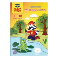 Carton color dublu 10foi / 10cul. 210gr/m2,cretat, A4 set in mapa , MULTI PULTI
