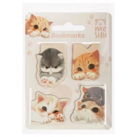 Semne de carte magnetice, 4 buc., "Pisicute fermecatoare", laminare mata, MESHU