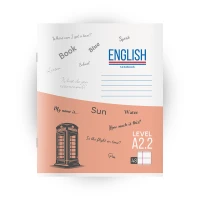 Caiet 48 foi linii mari. English Notebook. Level A2.2