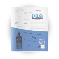Caiet 48 foi linii mari. English Notebook. Level A2.1
