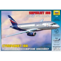 Jucarie avion Superjet 100 1:144 (se incleie)