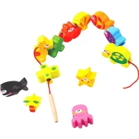 Jucarie set animale maritime din lemn TKB511 (45462)