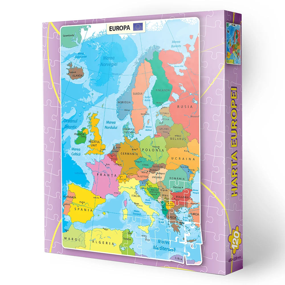 Amigo GeoPuzzle Europa - Puzzle Per Bambini Da 58 Pezzi A Forma Di Stati, Impara La Geografia Giocando! - 2